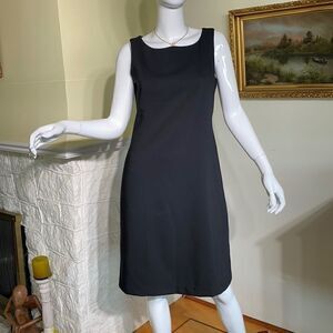 Gap Factory LBD Sleeveless Classic Black Sheath Wool  Blend Dress